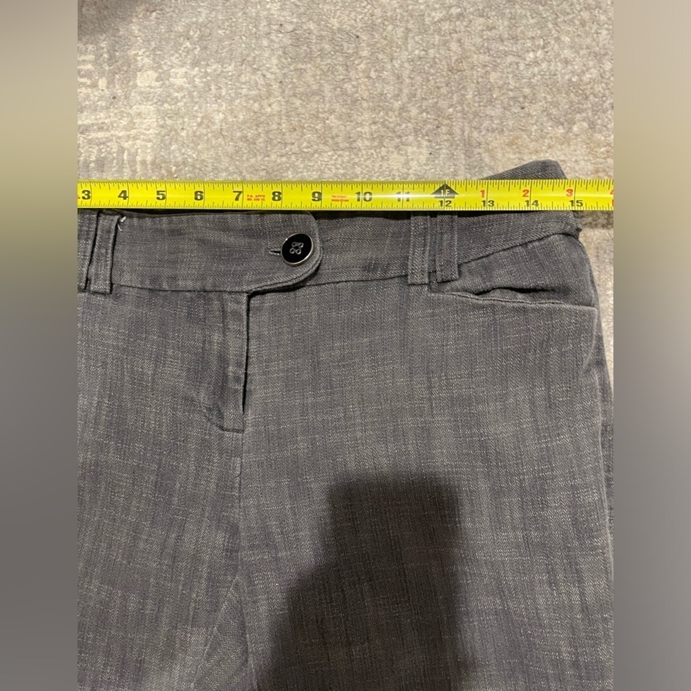 Y2K Speak 2 Me Gray Boot Cut Flare Cotton Blend Pants Size 7 Juniors Low Rise - Picture 10 of 11